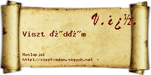 Viszt Ádám névjegykártya